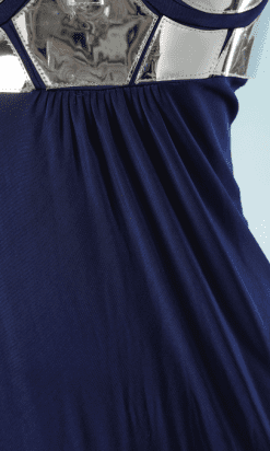 B2705-Robe-bleu-éléctrique-soutien-gorge-argent-plastique-Versace-VJC-T38-40-01