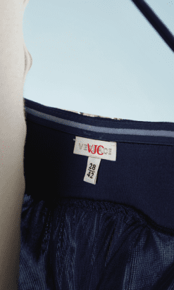 B2705-Robe-bleu-éléctrique-soutien-gorge-argent-plastique-Versace-VJC-T38-40-01