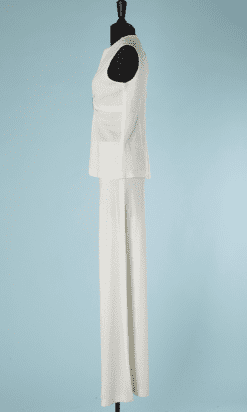 B2728-Tailleur-pantalon-et-pull-sans-manches-lurex-blanc-argent-T36-01