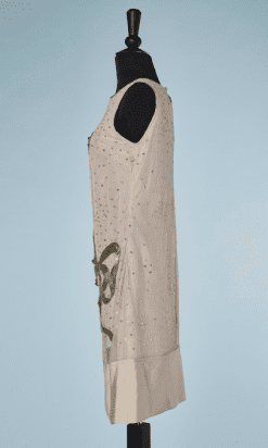 B1023-Robe-Valentino-RED-en-tulle-nude-pailletée-or-et-brodé-de-noeuds-en-perles-t40-42-01