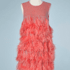 B1031-Robe-vintage-rose-entièrement-perlée-et-franges-en-plumes-dautruches-t36-01