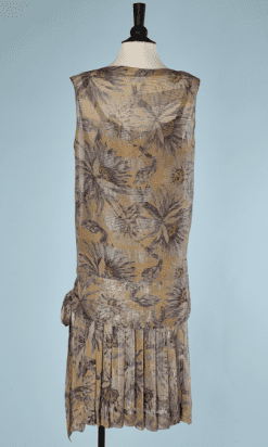 B1241-Robe-1925-en-mousseline-imprimée-et-fils-argentés-t-42-01