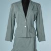 B1826-Tailleur-en-coton-vert-de-gris-Alaïa-T3840-01