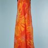 B1829-Robe-longue-1970-en-voile-orange-rose-mauve-T40-01