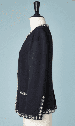 B2128-Veste-Gai-Mattiolo-marine-cousue-de-perles-et-paillettes-et-strass-t42-01