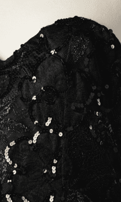 B2133-Robe-bustier-du-soir-en-dentelle-noire-pailletée-multi-volants-Christian-Dior-t38-01