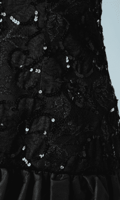 B2133-Robe-bustier-du-soir-en-dentelle-noire-pailletée-multi-volants-Christian-Dior-t38-01