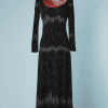 B2136-Robe-longue-en-maille-grise-et-rouge-Roberta-Di-Camerino-t38-01