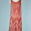 B2289-Robe-1925-en-voile-rouge-perles-blanches-argentés-T40-01