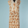 B2458-Robe-de-jour-1925-en-soie-ivoire-imprimé-beige-orange-marron-T46-48-01