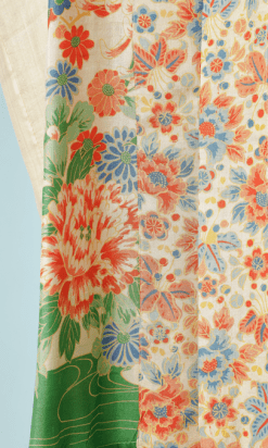 B2466-Kimono-1930-en-soie-ivoire-imprimé-asiatique-fleurs-TU-01