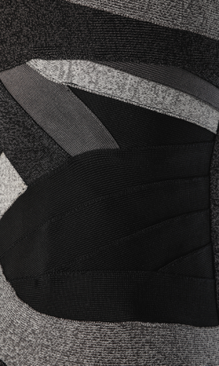 B2526-Robe-vintage-en-maille-stretch-noir-gris-foncé-gris-clair-Hervé-Léger-T34-01