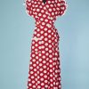 B2822-Déshabillé-en-coton-gauffré-rouge-à-pois-blanc-T34-01