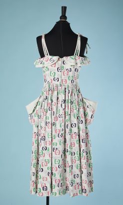 B2837-Robe-1950-en-piqué-de-coton-blanc-imprimé-carrés-T3840-01