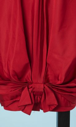 B2845-Robe-tulipe-1950-soie-rouge-Jane-André-T3436-01