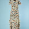 B2876-Robe-1930-en-soie-écrue-imprimé-de-fleurs-orange-bleu-vert-jaune-T3840-01