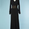 B2902-Robe-1930-en-crêpe-noir-clou-de-feuilles-or-T38-01