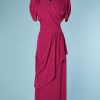 B2915-Robe-longue-1940-crêpe-rose-fuschia-T42-01-copy