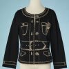 B2956-Veste-noires-stretch-imprimé-fausses-poches-ceinture-T40-01