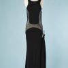 B2797-Robe-longue-en-viscose-et-rayonne-noire-gilet-noire-Versace-T40-01