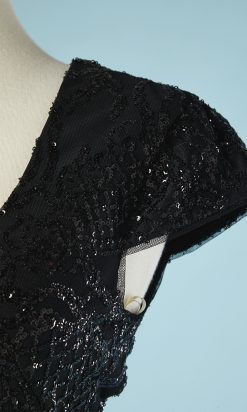 B2811-Robe-du-soir-Gai-Mattiolo-polyester-noir-paillettes-noires-T36-05