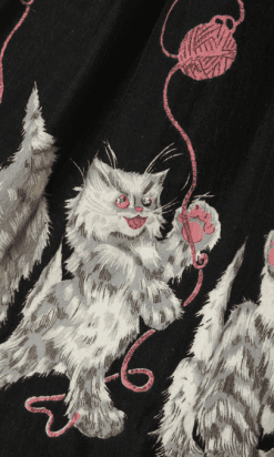 B3184-Jupe-1950-circle-en-coton-noir-imprime-de-chats-T34-02
