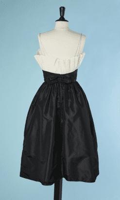 B3211-Robe-cocktail-en-faille-noir-et-blanche-Victor-Costa-T40