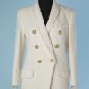 B3266-Veste-en-tweed-blanc-Balmain-et-boutons-dores-t38-001