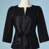 B3270-Veste-chanel-en-tweed-noir-et-rubans-de-satin-t38-001