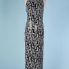 B3312-Robe-longue-Gianfranco-Ferre-pailletee-noire-et-blanche-t38-001