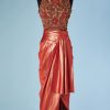 B3319-tailleur-de-defile-1990-lancetti-orange-brode-t36-001