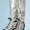 B3414-Bottes-argentees-Chanel-vernis-noir-t375-002