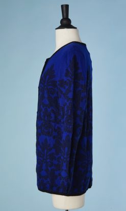 B3439-Gilet-bleu-et-noir-Yves-Saint-Laurent-001