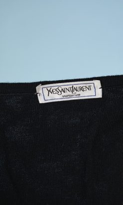 B3439-Gilet-bleu-et-noir-Yves-Saint-Laurent-001