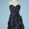 B3450-Robe-de-cocktail-en-polyester-marine-a-pois-blanc-Loris-Azzaro-t36-38-001