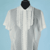 B3041-Chemisier-1950-en-nylon-plisse-plastron-dentelle-T42-01