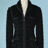 B3496-Veste-Chanel-noire-fils-lurex-boutons-dores-t42-001