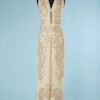 B4213-Robe-longue-Cavalli-en-jersey-beige-clous-or-et-argent-T40-001