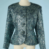 B4215-Veste-Yves-Saint-Laurent-brocard-argent-bleu-boutons-bijoux-T42-001