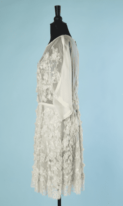B4358-Robe-en-soie-et-coton-blanc-dentelle-broderies-Elie-Saab-T42-002