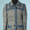 B4364-Veste-en-tweed-bleu-or-Dolce-Gabbana-T42-001