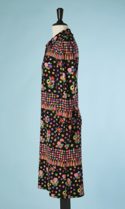 B4400-Robe-1970-noire-imprime-multicolore-Lanvin-T42-001