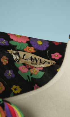 B4400-Robe-1970-noire-imprime-multicolore-Lanvin-T42-001