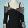 B4416-Veste-noir-et-argent-epaules-denudees-T38-001