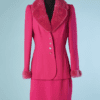 B4242-Tailleur-Escada-en-lainage-rose-fuchsia-col-et-poignets-en-vison-rose-t40-001