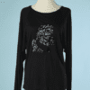 B4286-T-shirt-en-viscose-noir-brodee-de-paillettes-Karl-Lagerfeld-T40-001