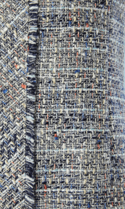 B4288-Robe-en-tweed-laine-et-soie-bleu-gris-ecrue-Karl-Lagerfeld-T42-001