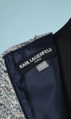 B4288-Robe-en-tweed-laine-et-soie-bleu-gris-ecrue-Karl-Lagerfeld-T42-001