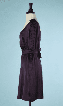 B4289-Robe-en-satin-de-soie-violet-Yves-Saint-Laurent-T40-001