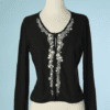 B4298-Gilet-en-coton-noir-cousus-de-strass-Sonia-Rykiel-T42-001
